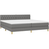  box spring s madracem LED tamnosivi 200x200 cm tkanina | shoptok.hr