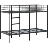  Krevet na kat bez madraca crni 100x190 cm čelik | shoptok.hr