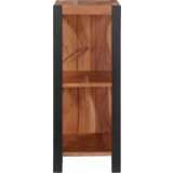 vidaXL Knjižna omara Rjava, Črna 80 x 30 x 110 cm Masiven les akacije | Shoptok.si