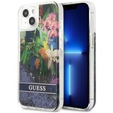Guess GUHCP13SLFLSB IPHONE 13 MINI 5.4 MODRA/MODRA TRDA TORBICA FLOWER LIQUID GLITTER, (21833631) | Shoptok.si