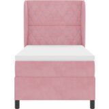  Krevet s podnicom i madracem Ružičasta 90x200 cm Baršun | shoptok.hr