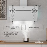 Klarstein Alina kuhinjska napa, 80 cm, 600 m³/h, Tiha, EEK A | shoptok.hr