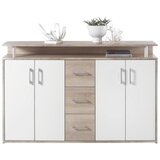 CARRYHOME komoda, bela, hrast sonoma | Shoptok.si