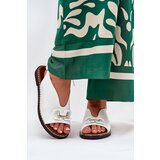 Boto Flat Sandals With Decoration Eco Leather White Tillireta | Eponuda.ba