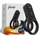 Double Ring Vibrator Black