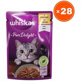 Whiskas Vlažna hrana za mačke Pure delight, Piletina, 85 g, 28 komada | Eponuda.com
