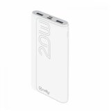Celly power bank 10000 mAh 20W + kabl Type-A na Type-C bela ( 77005 ) Cene