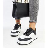 Gemre White and black sneakers on a thicker sole Rumai | Shoptok.si