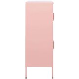 vidaXL Omara za shranjevanje roza 80x35x101,5 cm jeklo | Shoptok.si