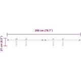  Komplet kliznih vrata ormarića 200 cm ugljični čelik | shoptok.hr
