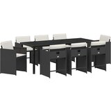  Vrtni set za objed 9 kom. Crna poliratan | shoptok.hr