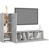  3-dijelni set TV ormarića siva boja betona konstruirano drvo | Eponuda.ba