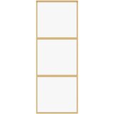  Klizna vrata zlatna 76x205 cm prozirno staklo ESG i aluminij | shoptok.hr