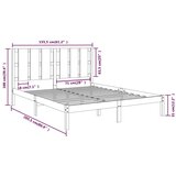  Za krevet od masivnog drva 150 x 200 cm 5FT veliki bračni | shoptok.hr