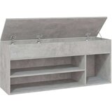  Klupa za cipele siva boja betona 105 x 30 x 45 cm od iverice | shoptok.hr