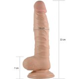 Lovetoy Real Extreme - vakuumska čašica, dildo za testise - 21 cm (prirodni) | shoptok.hr