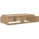  Okvir kreveta s pohranom Umjetnički hrast 100x200 cm | shoptok.hr