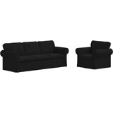  Set sofe 2 pcs Crna 215 x 82 x 80 cm tkanina | shoptok.hr