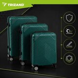 Trizand 3u1 set putnih kofera s kotačima – zeleni ABS koferi | Shoptok.si