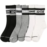 Converse Čarape siva / crna / bijela