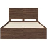  Krevetna konstrukcija s uzglavljem Smeđi hrast 140 x 200 cm | shoptok.hr