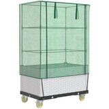  Povišena gredica s pokrovom i kotačima 80 x 50 x 182 cm | shoptok.hr