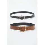 Trendyol ženski pojas model Twoaw26Ke00007, Crna-Taba Cene