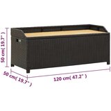 Poli Vrtna klupa za pohranu od poliratana 120 cm crna | shoptok.hr