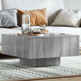 vidaXL Klubska mizica siva sonoma 60x60x31,5 cm konstruiran les | Shoptok.si