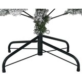 vidaXL Umestno božično drevo Zelena in Bela 150 cm PVC in kovina | Shoptok.si