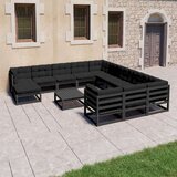  Sedežna garnitura 13-delna z blazinami trdna borovina | Shoptok.si