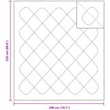  Set deka s jastukom 3 kom. Bijela Mikrovlakna 200 x 220 cm,50 x 75 cm | shoptok.hr