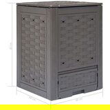 vidaXL Vrtni kompostnik 3 kosi rjave barve 60x60x83 cm 900 L | Shoptok.si