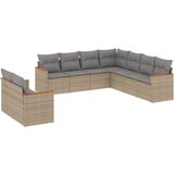  9-dijelni set vrtnih sofa s jastucima bež od poliratana | shoptok.hr