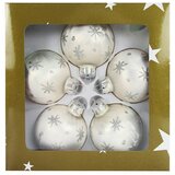 božićne kuglice (srebrne boje, staklo, promjer: 6 cm)  božićne kuglice (srebrne boje, staklo, promjer: 6 cm) Slike