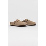 Birkenstock Sneakers Boston Soft Footbed Velvet Leather Taupe EUR 40 | Shoptok.si