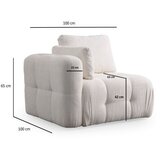Atelier Del Sofa amaris 2 seater with pouffe white ugaona sofa | ePonuda.com
