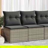vidaXL 4-dijelni set vrtnih sofa poliratan i bagrem s jastucima sivi | shoptok.hr