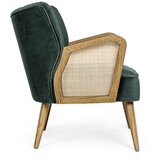 BIZZOTTO Zelena baršunasti fotelja Virna – | shoptok.hr