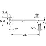 Grohe Rainshower 380 mm zidni drzač tuš ruže 28361000 | Eponuda.com