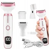 5v1 brezžični aku. LCD epilator in brivnik dlačic za telo USB roza
