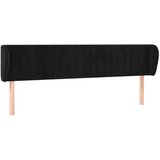 Maison Chic posteljno vzglavje - vzglavna omarica - nočna omarica z ušesi črno 163x23x78/88 cm žamet, (21712510) | Shoptok.si