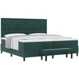  s opruga kutije Tamnozelena 200 x 200 cm Baršun | shoptok.hr