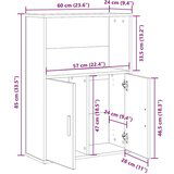 vidaXL Regal za knjige boja hrasta 60x24x85 cm od konstruiranog drva | shoptok.hr