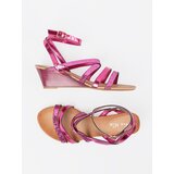 Shelvt Pink wedge sandals | shoptok.hr