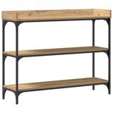  Konzolni stol s policom hrast artisan 100 x 30 x 80 cm | Eponuda.com