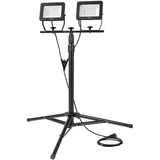 Double spotlight 2x50W SMD LED 8500lm 230V on tripod 1.8m