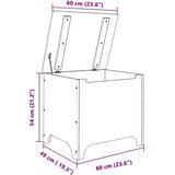 vidaXL Kutija za pohranu s poklopcem RANA 60x49x54 cm masivna borovina | shoptok.hr