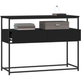  Konzolni stol crni 100 x 40 x 75 cm od konstruiranog drva | shoptok.hr