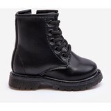 Boto Children's Leather Boots With Zipper Black Omua | ePonuda.com